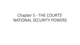 National Security Powers and Basic Standing in Court Cases