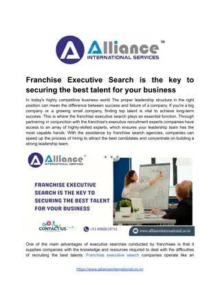 Franchise Executive Search is the key to securing the best talent for your business