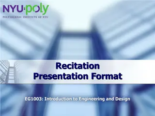 Guidelines for Lab Presentation Format