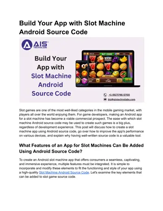 Build Your App with Slot Machine Android Source Code