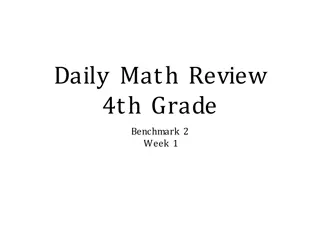 4th Grade Math Daily Review - Week 1 and Week 2 Activities