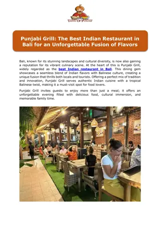 Punjabi Grill : The Best Indian Restaurant in Bali