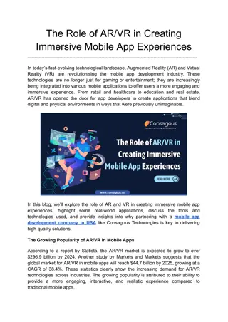 The Role of AR_VR in Creating Immersive Mobile App Experiences