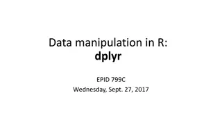 Introduction to Data Manipulation in R with dplyr