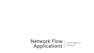 Network Flow Applications in CSE 417 Winter 21 Lecture 20