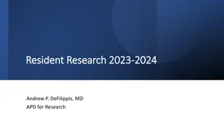 Resident Research Opportunities During Residency