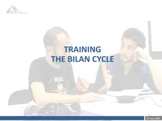 Training the Bilan Cycle - Objectives, Program, and Sequences