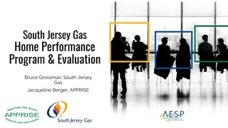 South Jersey Gas Home Performance Program Evaluation Overview