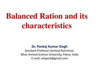 Characteristics of a Balanced Ration for Animals