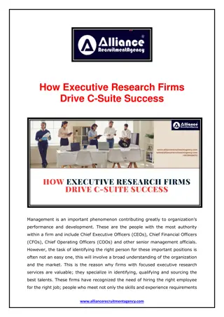 How Executive Research Firms Drive C-Suite Success