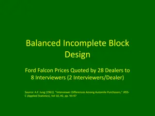 Balanced Incomplete Block Design in Experimental Statistics