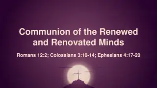 Transformation and Renewal of the Mind in Christian Belief