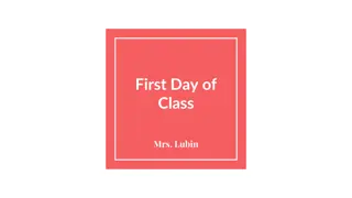 Mrs. Lubin's Classroom Procedures and Rules