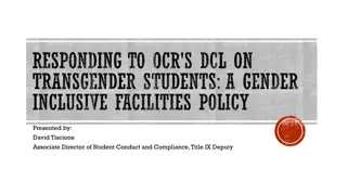 Navigating Gender Inclusive Policies for Transgender Students