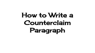 Guide to Crafting a Counterclaim Paragraph in Argumentative Writing