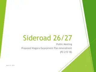 Proposed Amendment for Sideroad 26/27 in Niagara Escarpment Plan - Public Meeting Overview