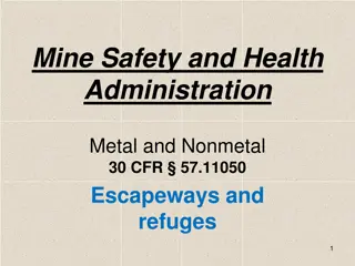 Mine Safety and Health Administration Escapeways and Refuges Guidelines