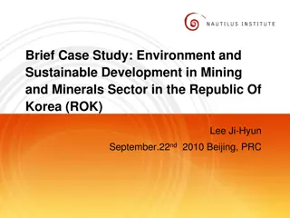 Environment and Sustainable Development in Mining & Minerals Sector in South Korea