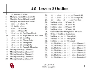 Dealing with Multiple Related Conditions in Programming