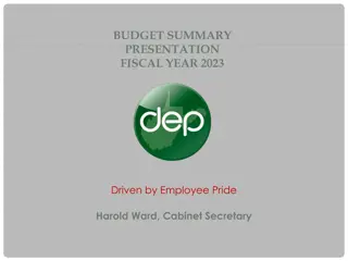 Fiscal Year 2023 Budget Summary Presentation