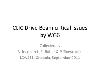 Critical Issues in CLIC Drive Beam by Working Group 6 at LCWS11