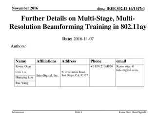 Enhancements in Multi-Stage Beamforming Training for IEEE 802.11ay