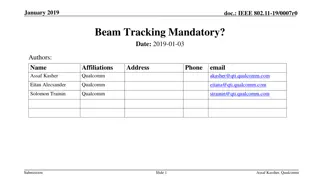 Analysis of Beam Tracking in IEEE 802.11-19/0007r0 Document