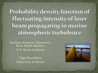 Fluctuating Intensity of Laser Beam in Marine Atmospheric Turbulence