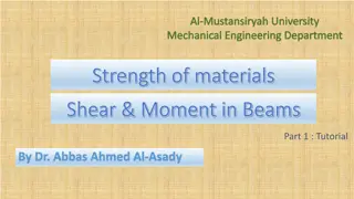 Shear and Moment in Beams