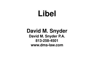 Libel Laws in Florida