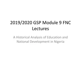 Analysis of Education and Development in Nigeria