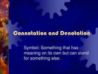 Connotation and Denotation in Language