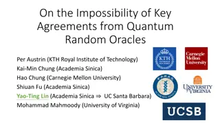 Quantum Key Agreements and Random Oracles