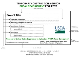 Temporary Construction Signage for Rural Development Projects