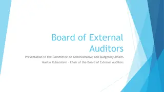 Board of External Auditors Presentation Highlights