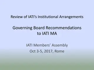 Review of IATI's Institutional Arrangements and Board Recommendations