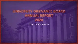 University Grievance Board Annual Report 2020 Summary