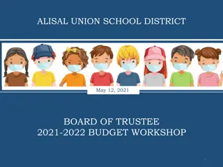 Alisal Union School District 2021-2022 Budget Workshop Overview