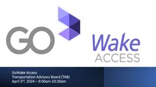 GoWake Transportation Advisory Board Meeting Highlights