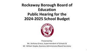 Rockaway Borough Board of Education 2024-2025 School Budget Overview