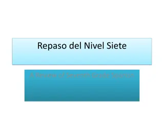 Review of Seventh Grade Spanish Lessons - Nivel Siete