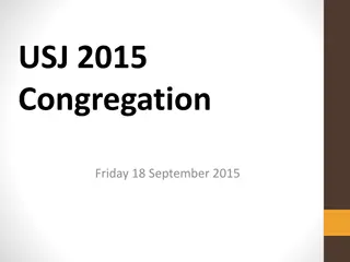 USJ Congregation 2015 Event Details and Order of Service