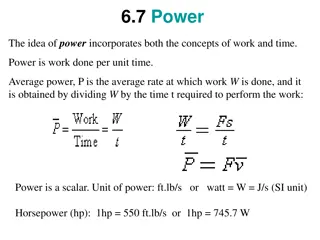 Power and Work in Physics