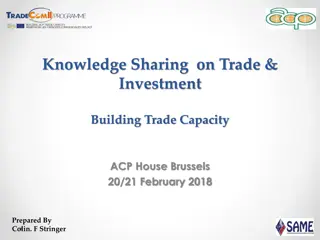 Knowledge Sharing on Trade & Investment in ACP House Brussels