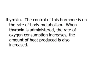 Thyroxin and Functions of Thyroid Gland