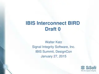 IBIS Interconnect: Models and Task Group Overview