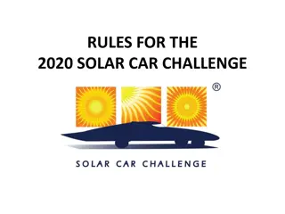 Solar Car Challenge 2020 Rules and Updates