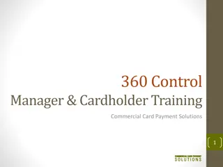 360 Control Manager & Cardholder Training Commercial Card Payment Solutions