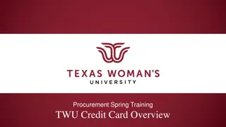 TWU Credit Card Guidelines and Updates