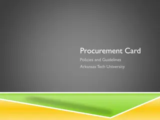 Arkansas Tech University Procurement Card Policies & Guidelines